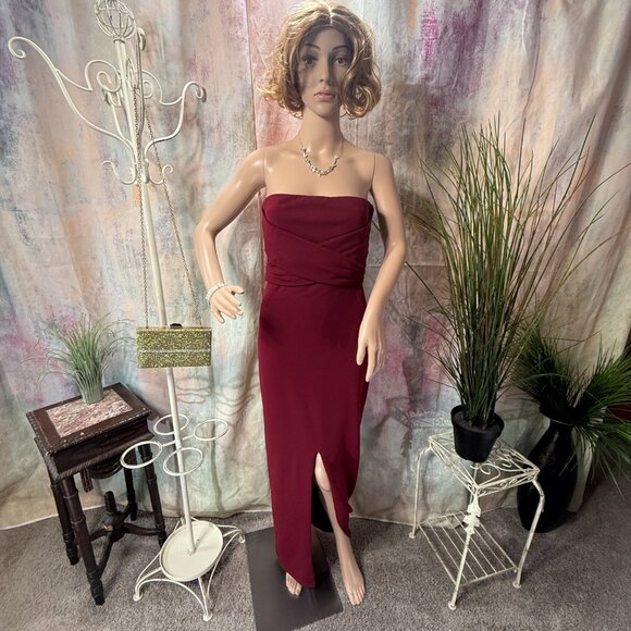 📌Lulus Evening - Formal - Prom - Cruise Strapless Dress w/ Long Side Slit - Picture 11 of 16